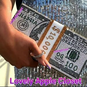 Blingy Rhinestone Jewelled Money Purse